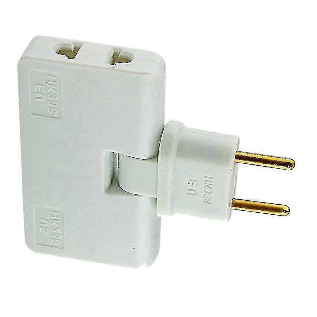 3 in 1 EU plug adapter with rotatable outlets mini size