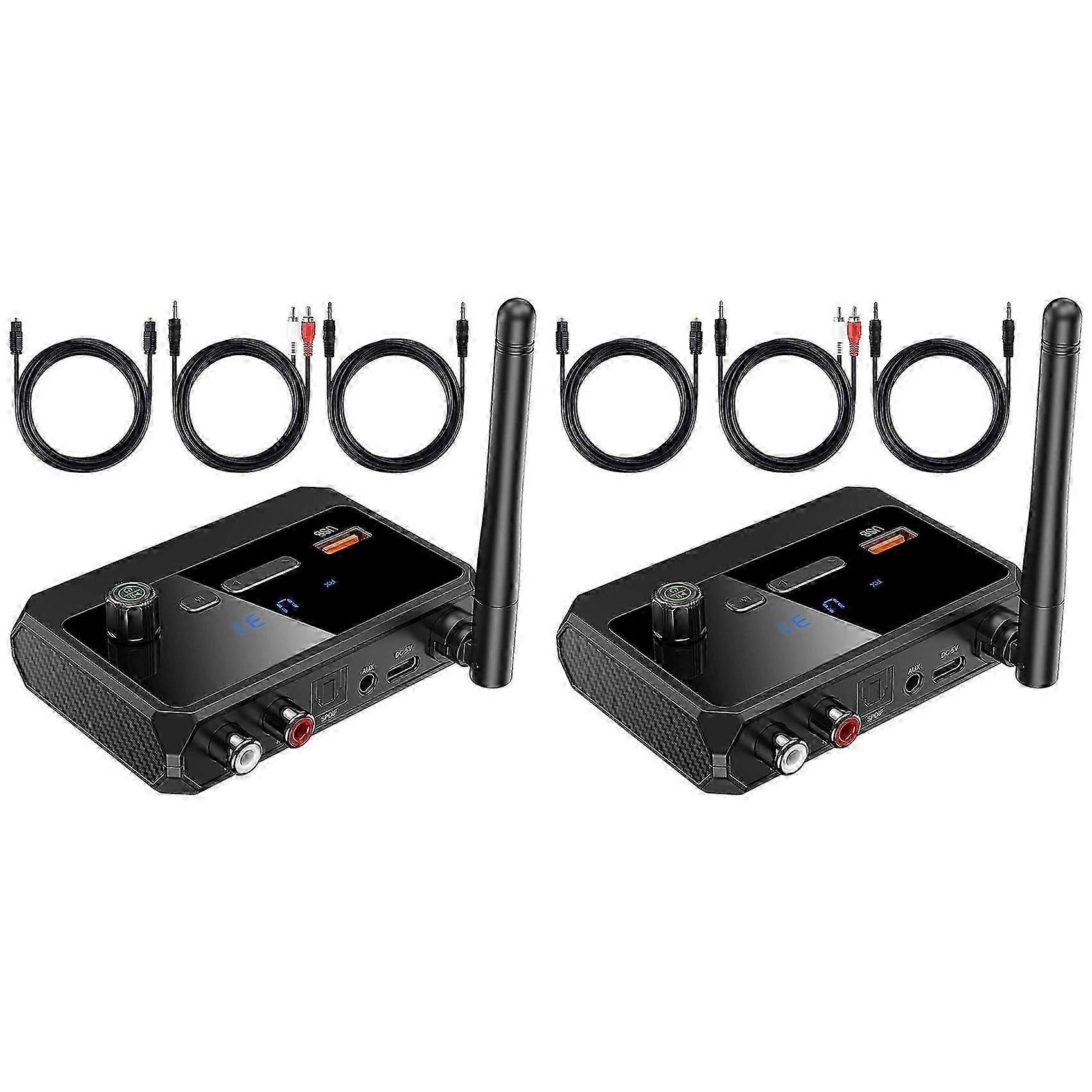 2X Bluetooth Adapter for Stereo Receiver - Bluetooth 5.3 Receiver, Wireless Audio Adapter for Home Stereo System
