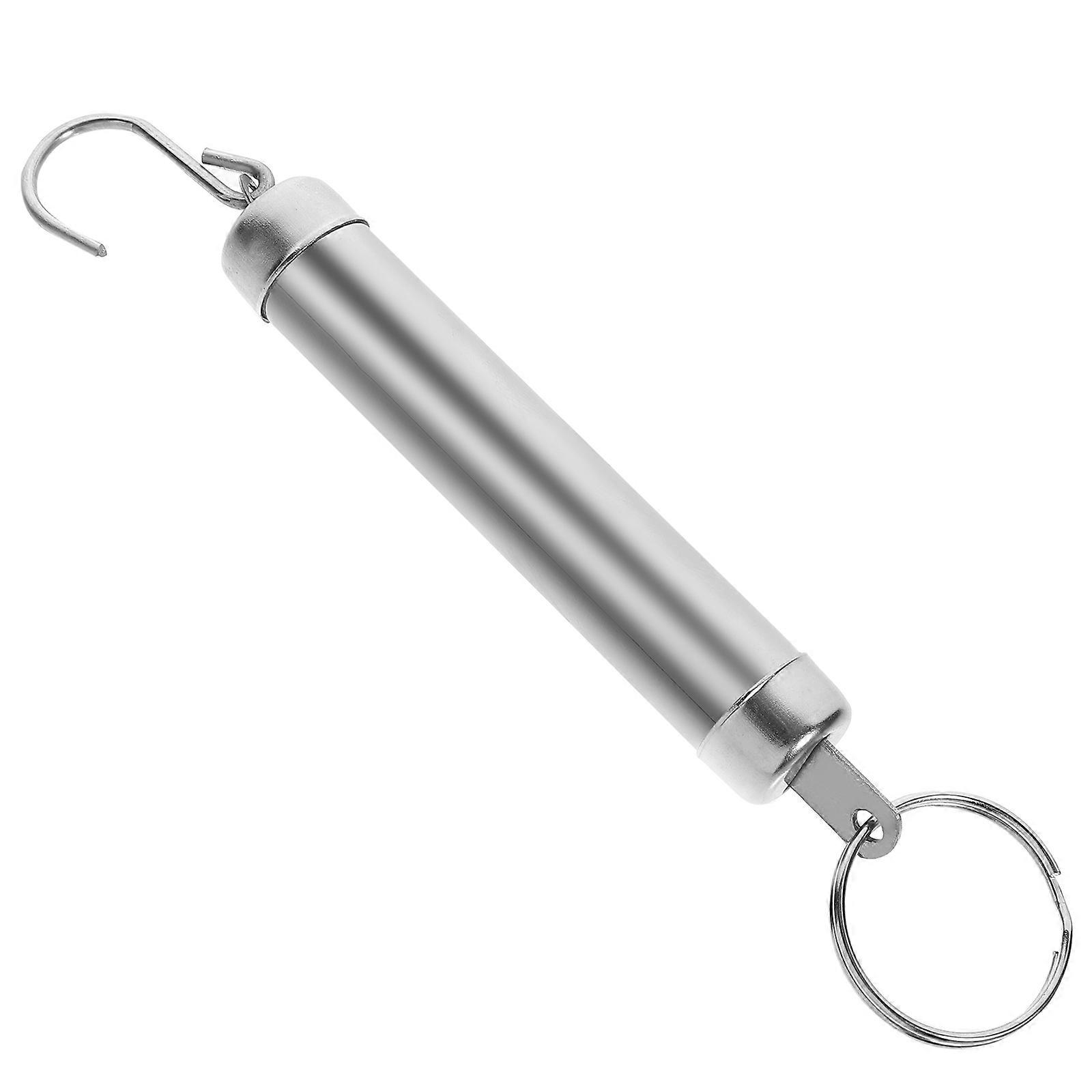 Silver Mechanical Spring Scale for Kitchen Use Portable Hanging Scale