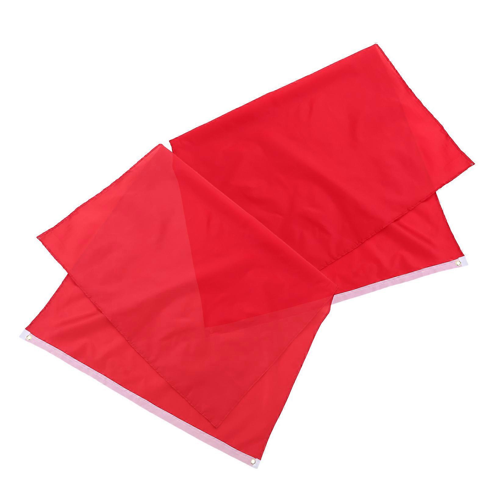 Sports Flags Red Polyester Flags for Parade Decoration 2Pcs