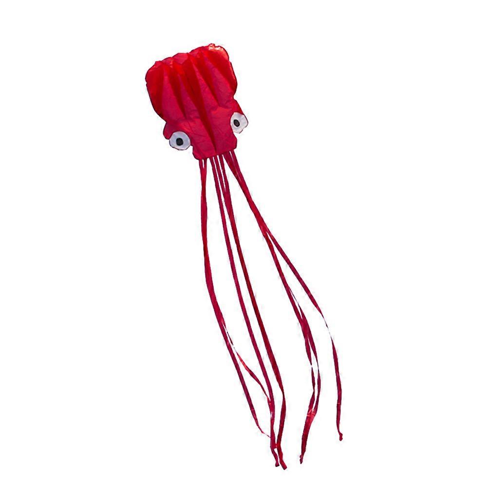 Octopus Kite for Fun Large Easy Flyer Kite Red with Long Tail