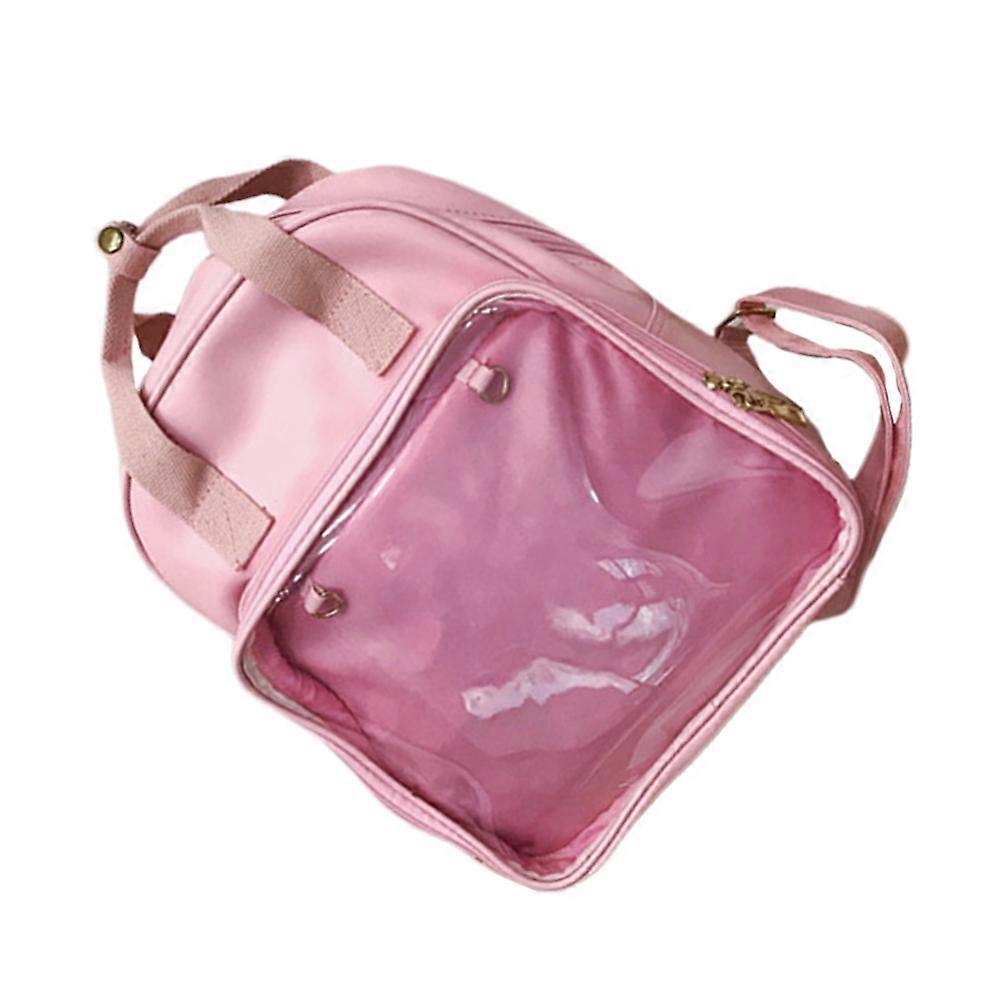 Candy Color Backpack School Bag for Stuff Holding Pink PVC Backpack