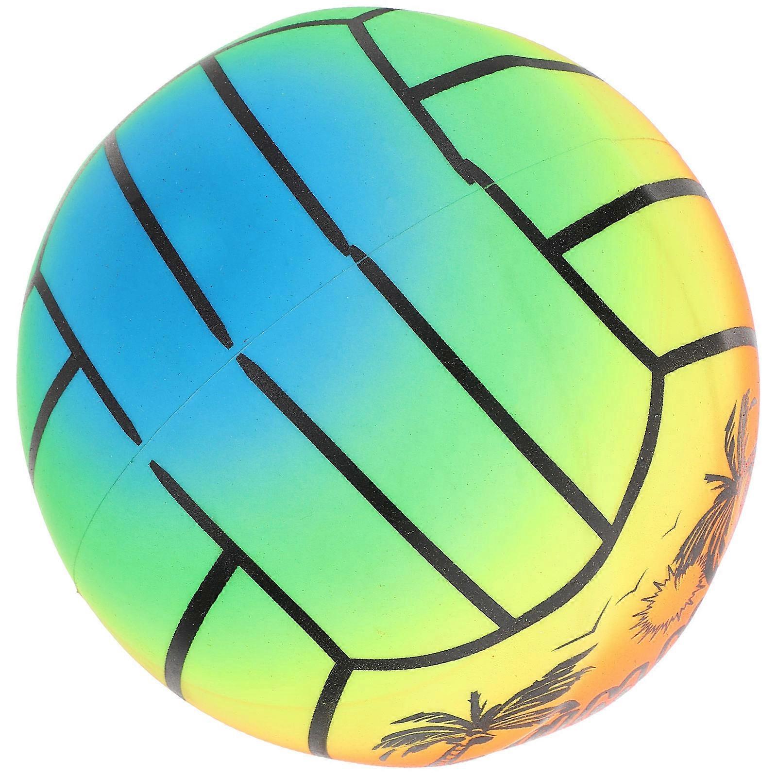 Beach and Pool Inflatable Rainbow Volleyball PVC Balls 2Pcs Pack