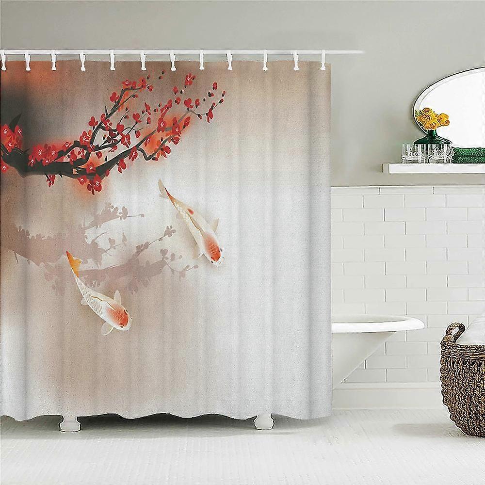 Rideau de douche imperméable avec crochets, style 101