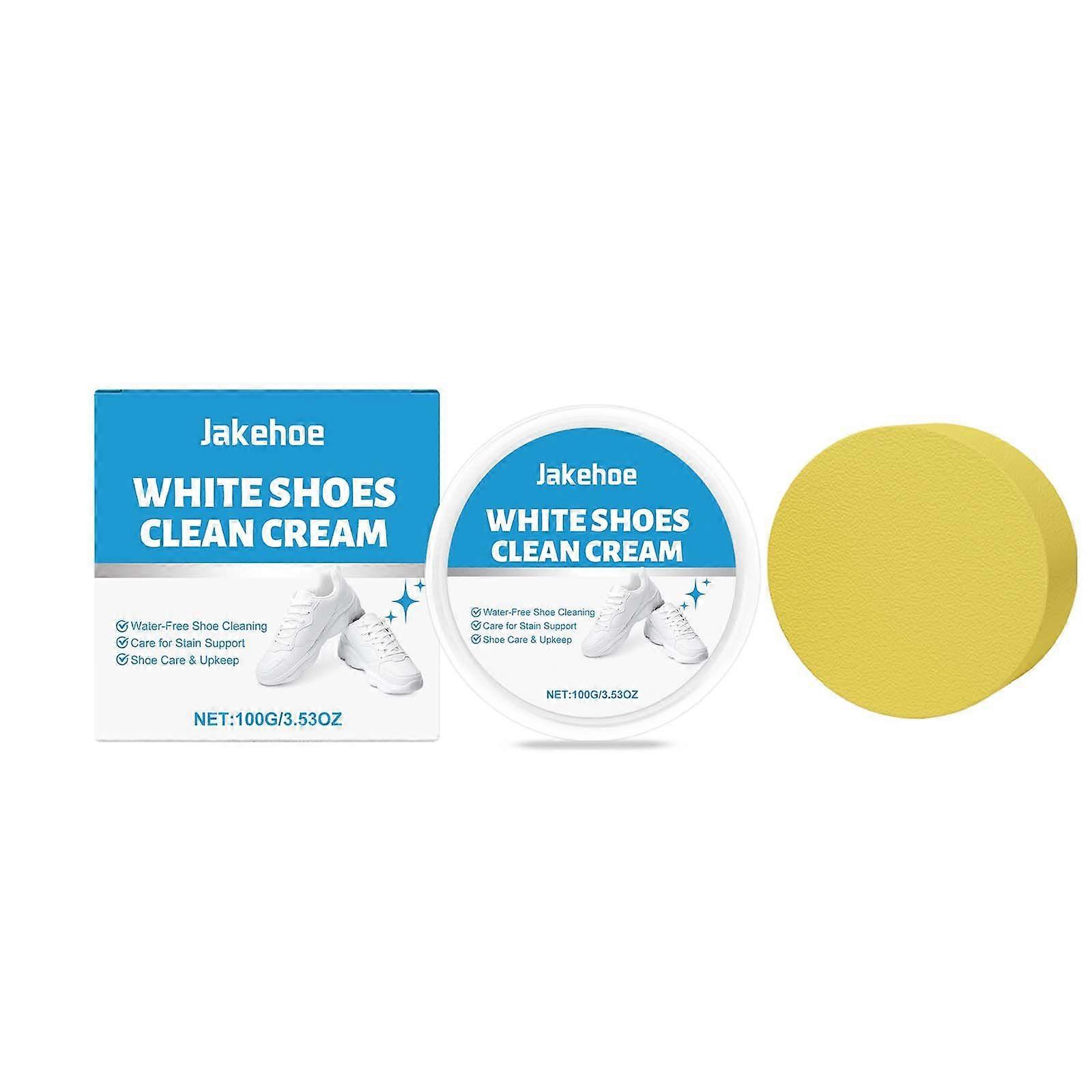 Jakehoe White Shoe Cleaning Paste Gentle No-Rinse Stain