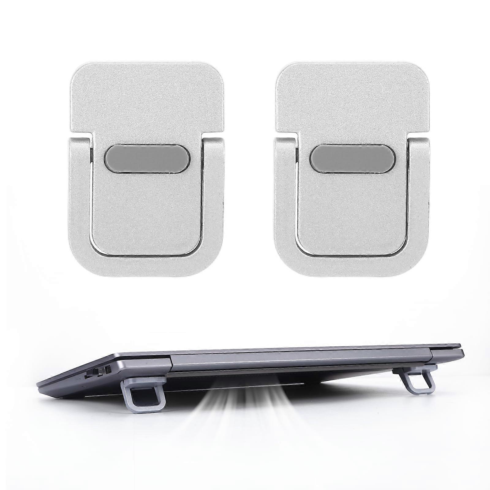 Laptop Stand and Keyboard Riser with Ergonomic Typing Angle, Adjustable Height, Foldable Design for Desk
