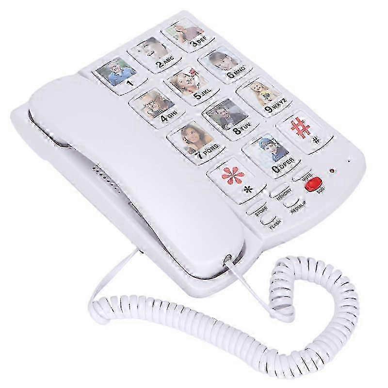 Large Button Corded Landline Phone for Home, One-Touch Dial Function, Suitable for Elderly Users