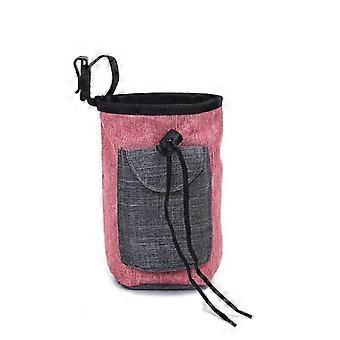 Pink 1PC Snack Pouch Puppy Treat Snack Pouch for Pets Walking Dogs Training Snack Pack Portable