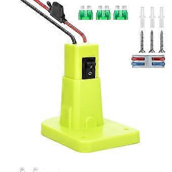 Power Wheels -sovitin Ryobi 18 V:n akulle sulakekytkimellä. Akkusovittimen liitin Ryobi 18 V:n litiumioniakulle, hyvä laatu.