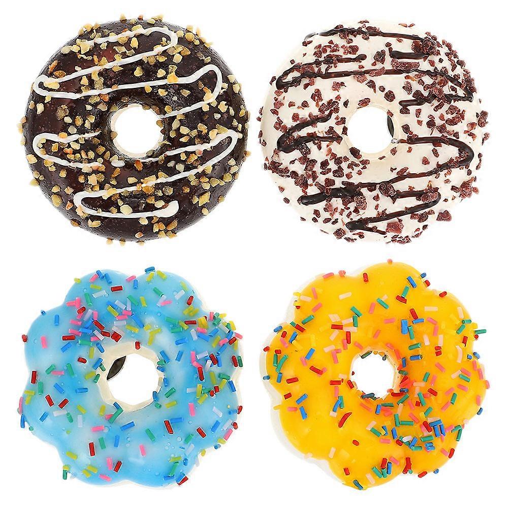 Simulation Donuts Fake Donuts for Decor 4Pcs Decorative Artificial Breads