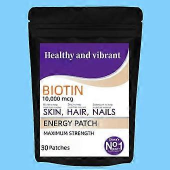 8-Wochen-Vorrat Biotin-Pflaster (gentechnikfrei) – 10000 µg transdermal – Maximale Stärke für Haare, Haut und Nägel