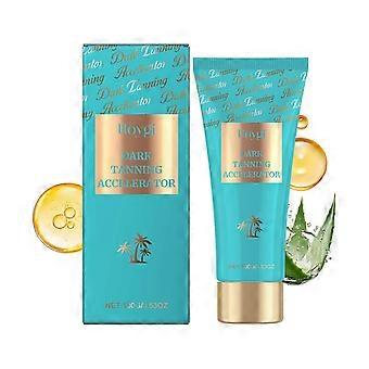 Loção aceleradora de bronzeamento escuro, loção bronzeadora intensificadora de melanina, intensificador de bronzeado escuro para uso interno e externo_DUIBW