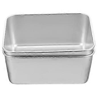 Silver Camping Bowl Stainless Steel 2Pcs Rectangle Soup Bowls for Outdoor