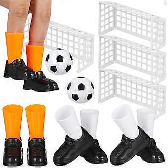 Finger Soccer Game 2 Set Footballs Finger Match Toys Funny Finger Toys Table Game Set With 4 Goals 2 Footballs And 4 Pair Shoes For Fans Club Party Fa