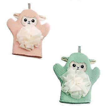 Children Shower Gloves Dual-Purpose Bath Towels for Children 2Pcs