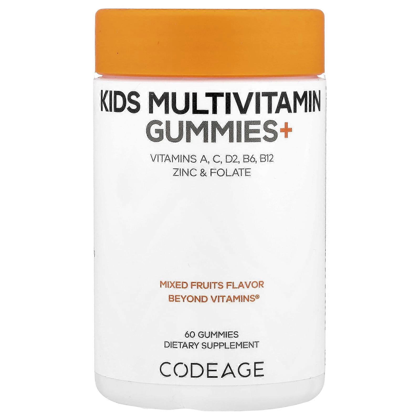 Codeage, Kids Multivitamin Gummies+, Mixed Fruits, 60 Gummies