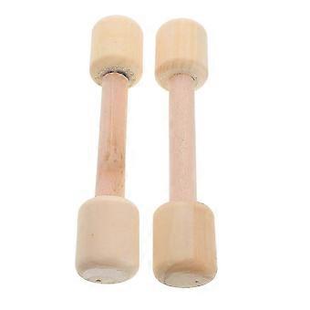 Conjunto de halteres de madeira para crianças Equipamento de ginástica portátil para melhorar a força de preensão e a coordenação para meninos e meninas