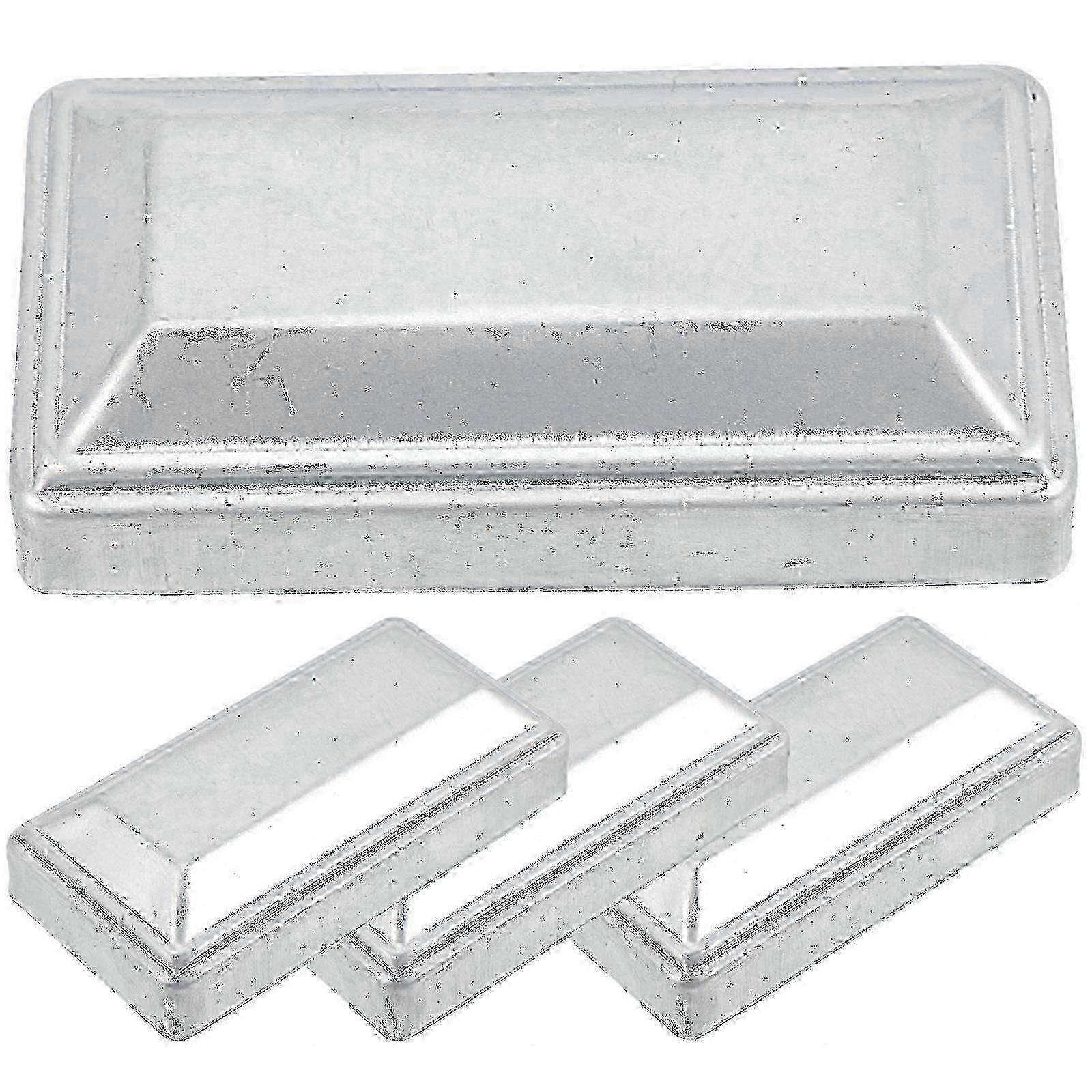 4Pcs Rectangle Fence Post Caps Decorative Replacement Post Covers