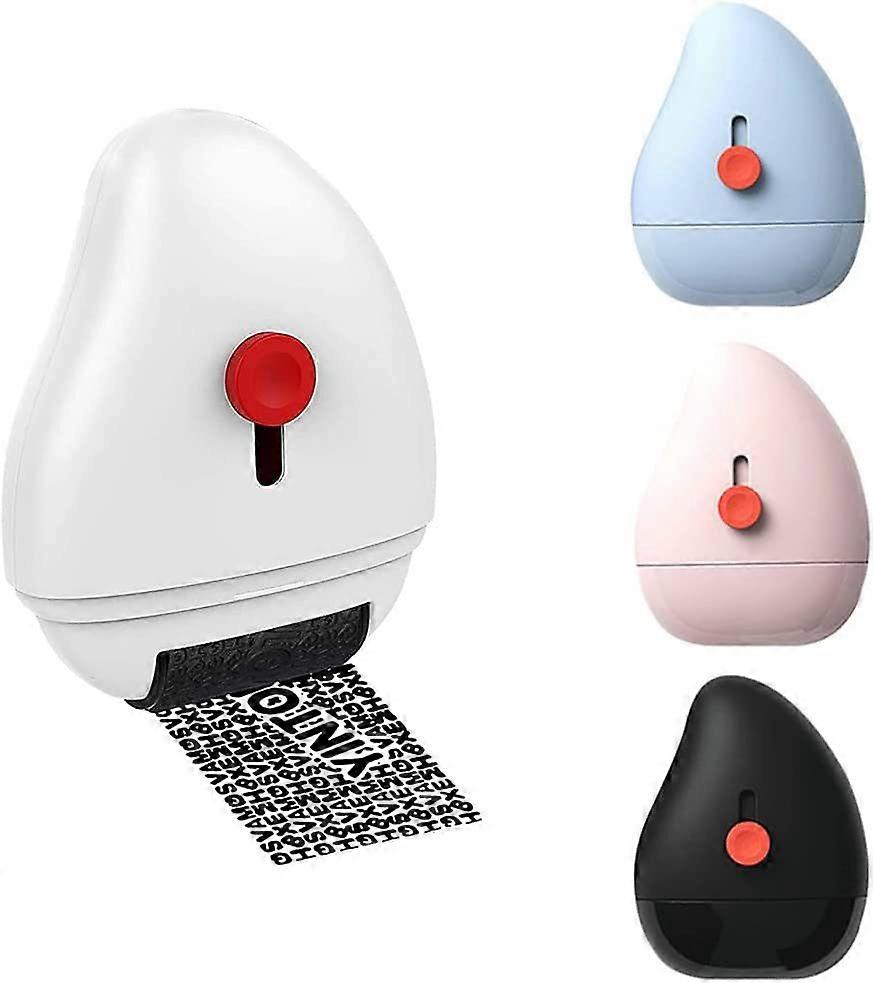 4-pack 2-in-1 Roller Security Stamp Data Information Theft Protection Machine