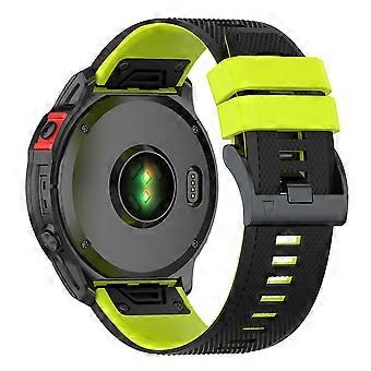 Para Garmin Enduro / Tactix Delta / Tactix 7 Pro Dual Colors Pulso de Substituição Pulseira 26mm Texturizado Silicone Watch Strap