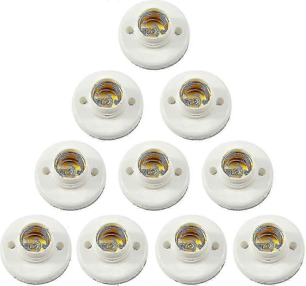 E27 Lamp Holder Plastic Screw Socket Wall Mounted Led Bulb Base Converter Adapter Holders For E27 Bu