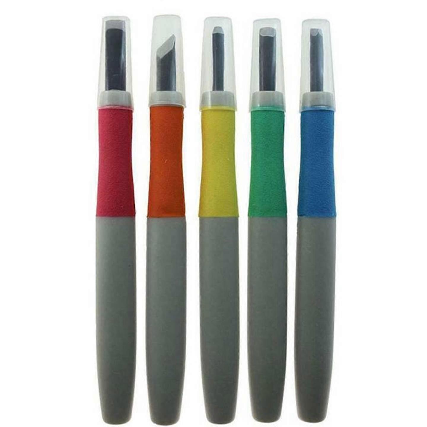 Michihamono 5pc Color Coded Basic Wood Carving Gouges & Chisels Kit de ferramentas