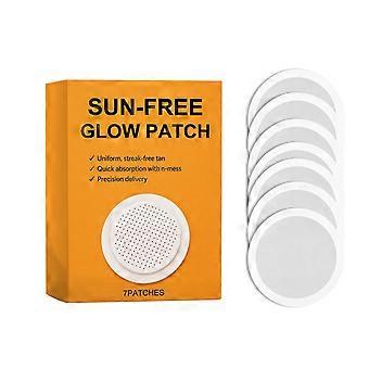 Sun Free Glow Patches, Sun-Free Glow Tanning Patches, Natural Ingredients, Streak-Free, Gentle for All Skin Types, 7 Pieces/Box