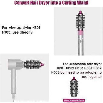 Hair Curling Iron Barrels & Round Brush Attachment for Supersonic Hair Dryer, 5 in 1 Hair Tools Replacement Parts