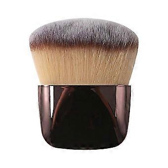 Zwarte multifunctionele make-upkwast met zachte synthetische haren en een beschermhoes voor foundation en contour.