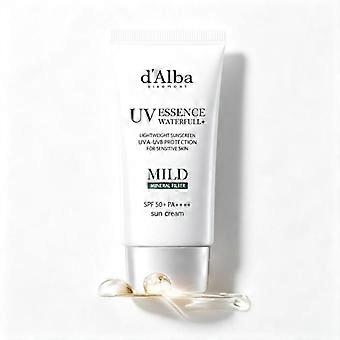 d'Alba UV Essence Waterfull+ Mild Mineral Filter Sunscreen SPF50+ PA++++, Lightweight Water-Based Sun Cream for Sensitive Skin 50ml