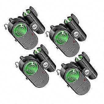 Fishing Bite Alarm 4-Pack, Electronic Sound Alert Indicator with Sensitive Detection