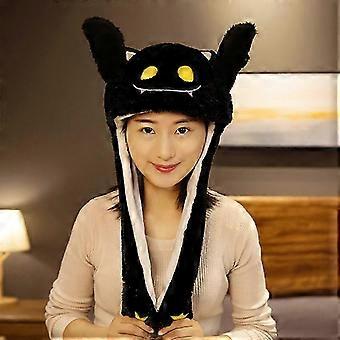 Plush Bat Hat Ear Moving Jumping y2k Beanie Party Accessories compatible with Boys Girls Women Men Costume