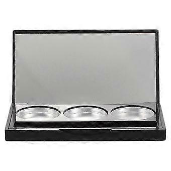 Paleta de Maquiagem Portátil com 3 Compartimentos para Sombras, 5 Unidades e Estojo Recarregável