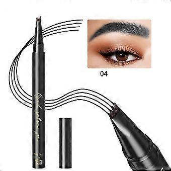 Eyebrow Pencil Liquid Microblade Eyebrow Pen with 4 Claws, Long Lasting Waterproof & Natural Looking, Stays on All Day