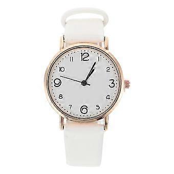1 Pc Lady Leather Wristwatch, Casual Watch for Girls