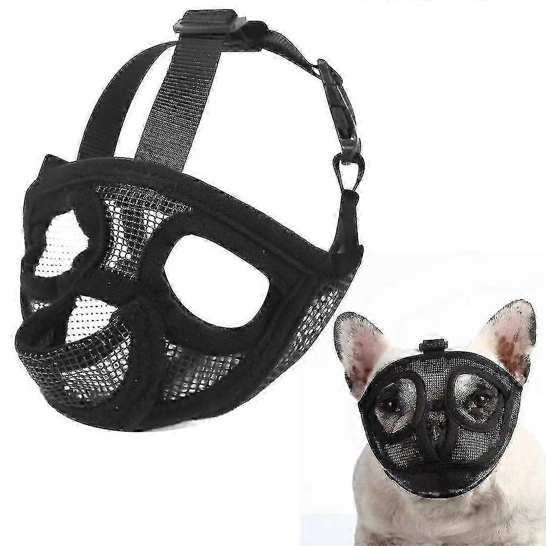Flat Snout Dog Muzzle Adjustable Breathable