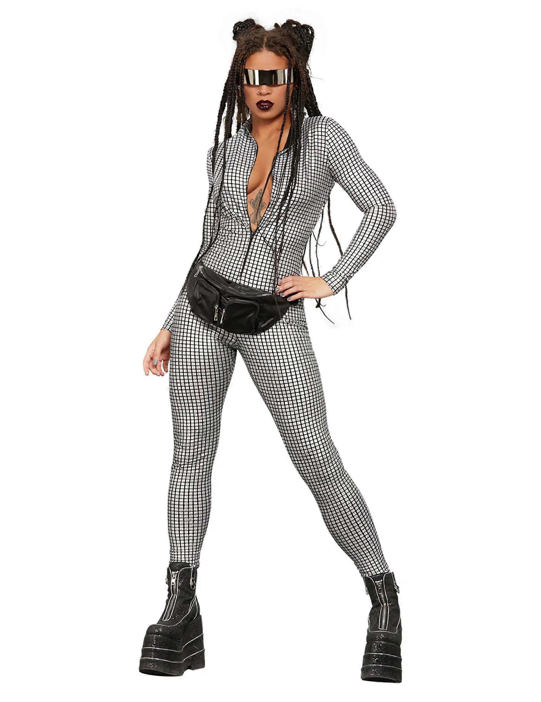 Women's holographic disco jumpsuit