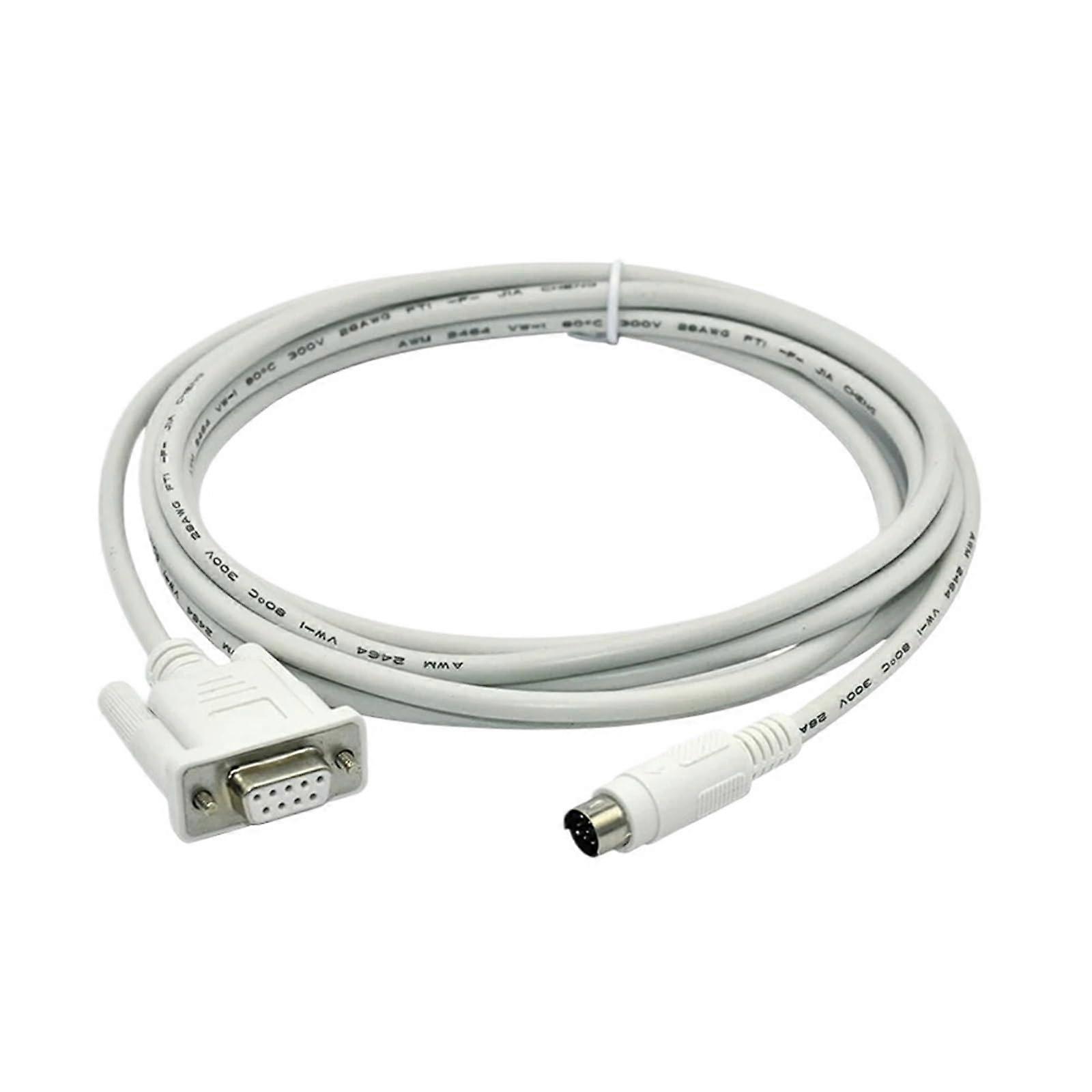 Reliable PLC Programming Cable for TK6070 HMI 3m White Industrial Automation Data Connection Lead