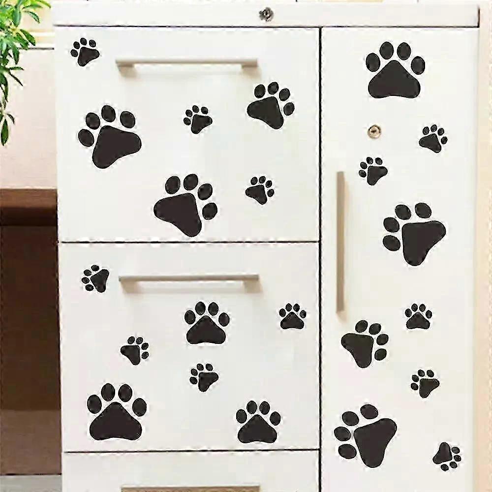 22Pcs Removable Cat Dog Paw Vinyl Decals