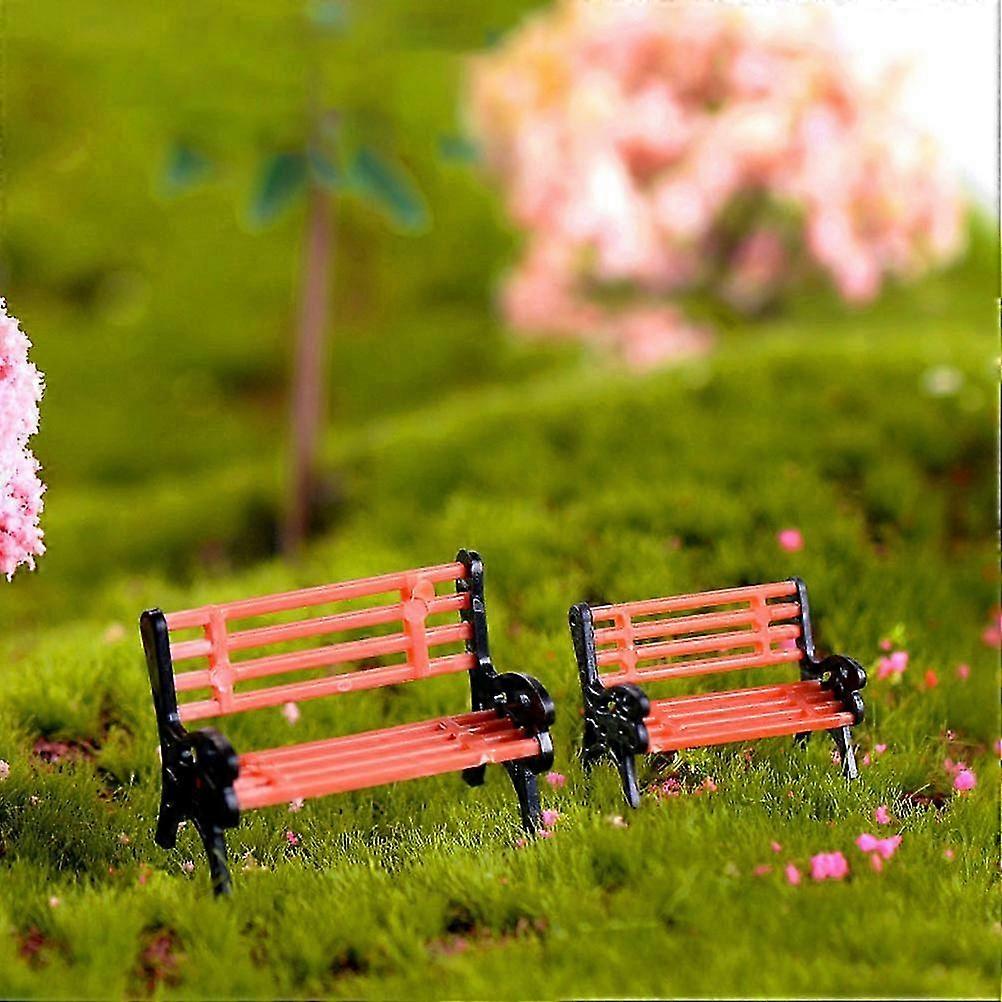 Realistic Mini Park Bench Resin Set