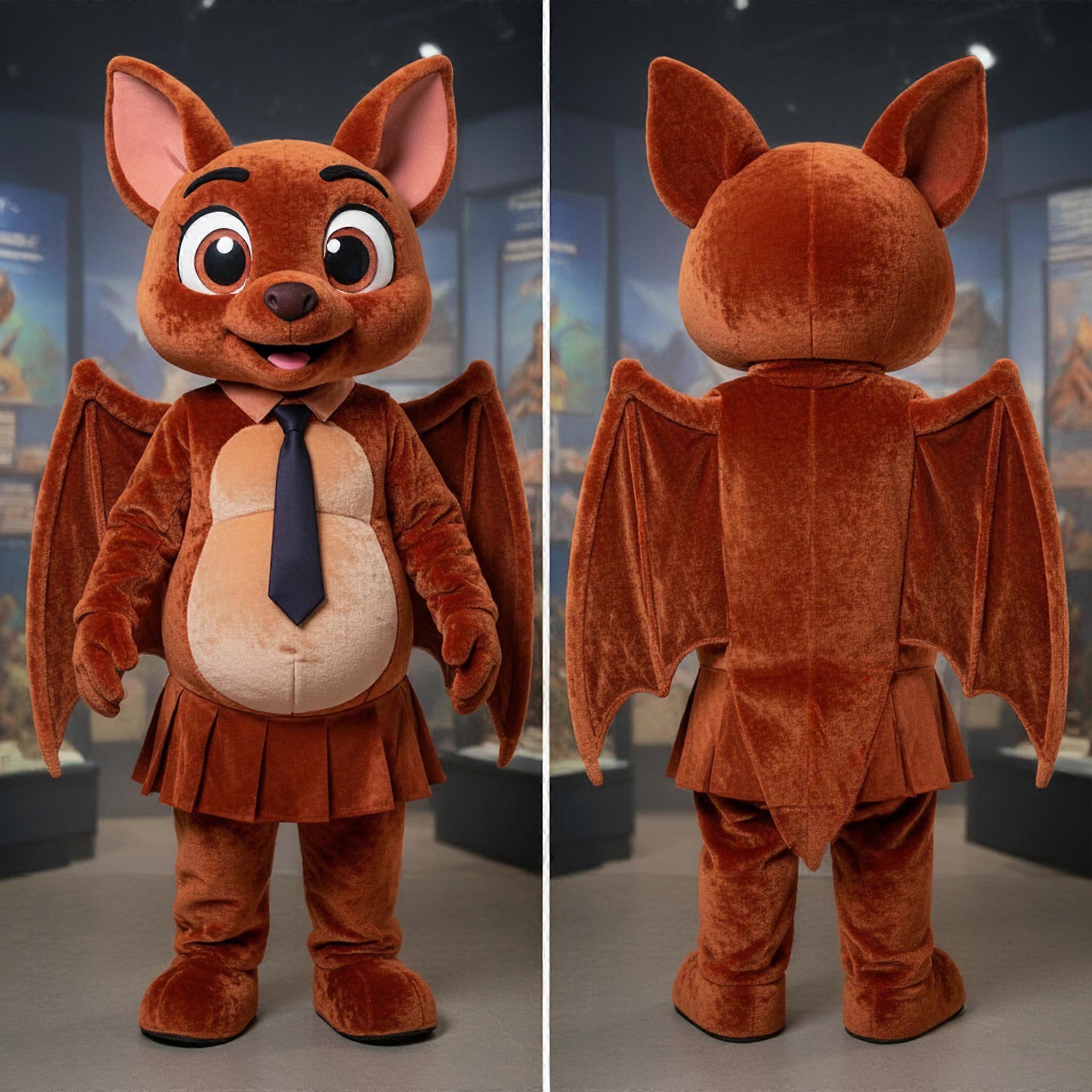 MASTICOT Rust Velvety Fruit Bat Mascot