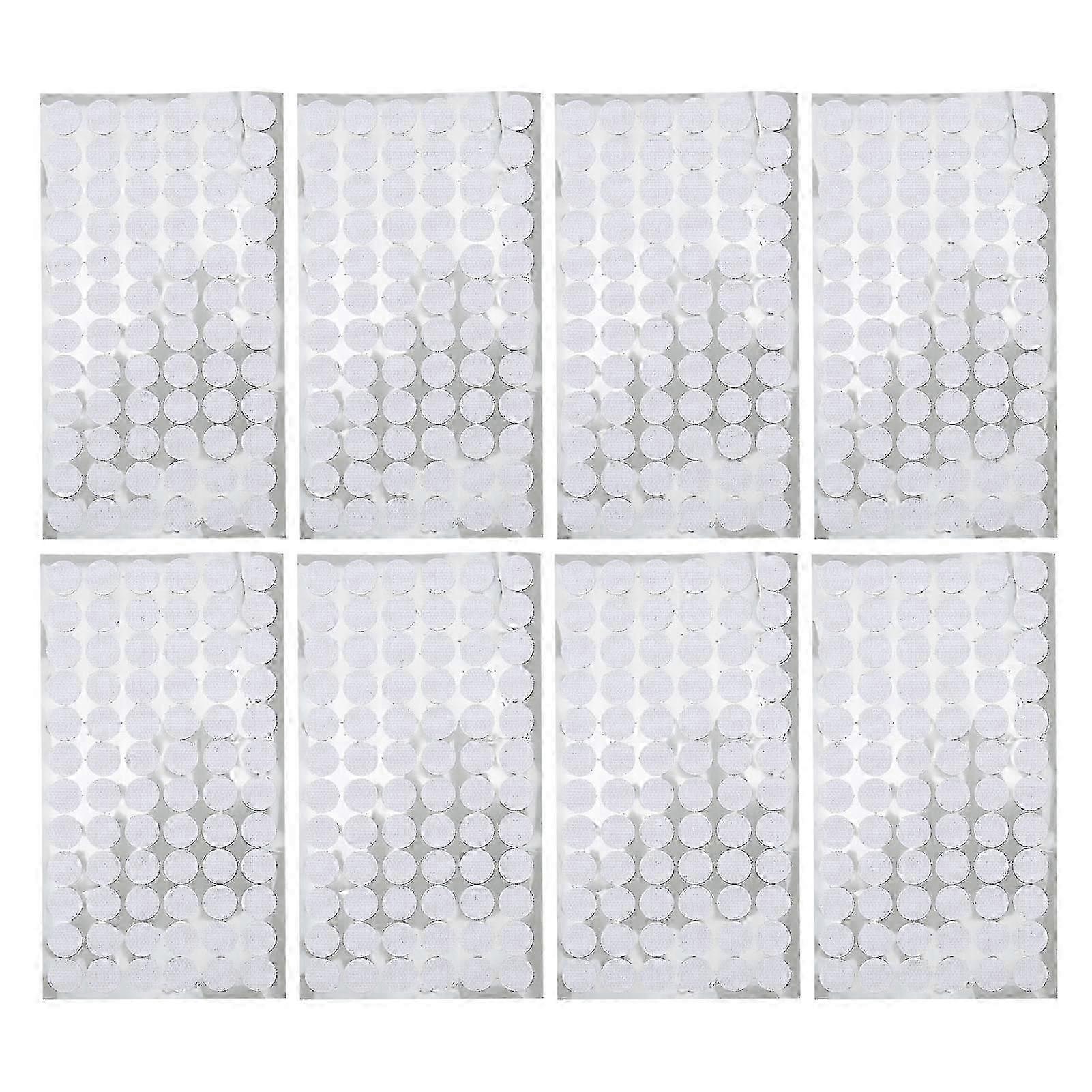 16 Sheets Hook and Loop Dots Prevent Slip Round Shape Self Adhesive Dots Tapes White RN