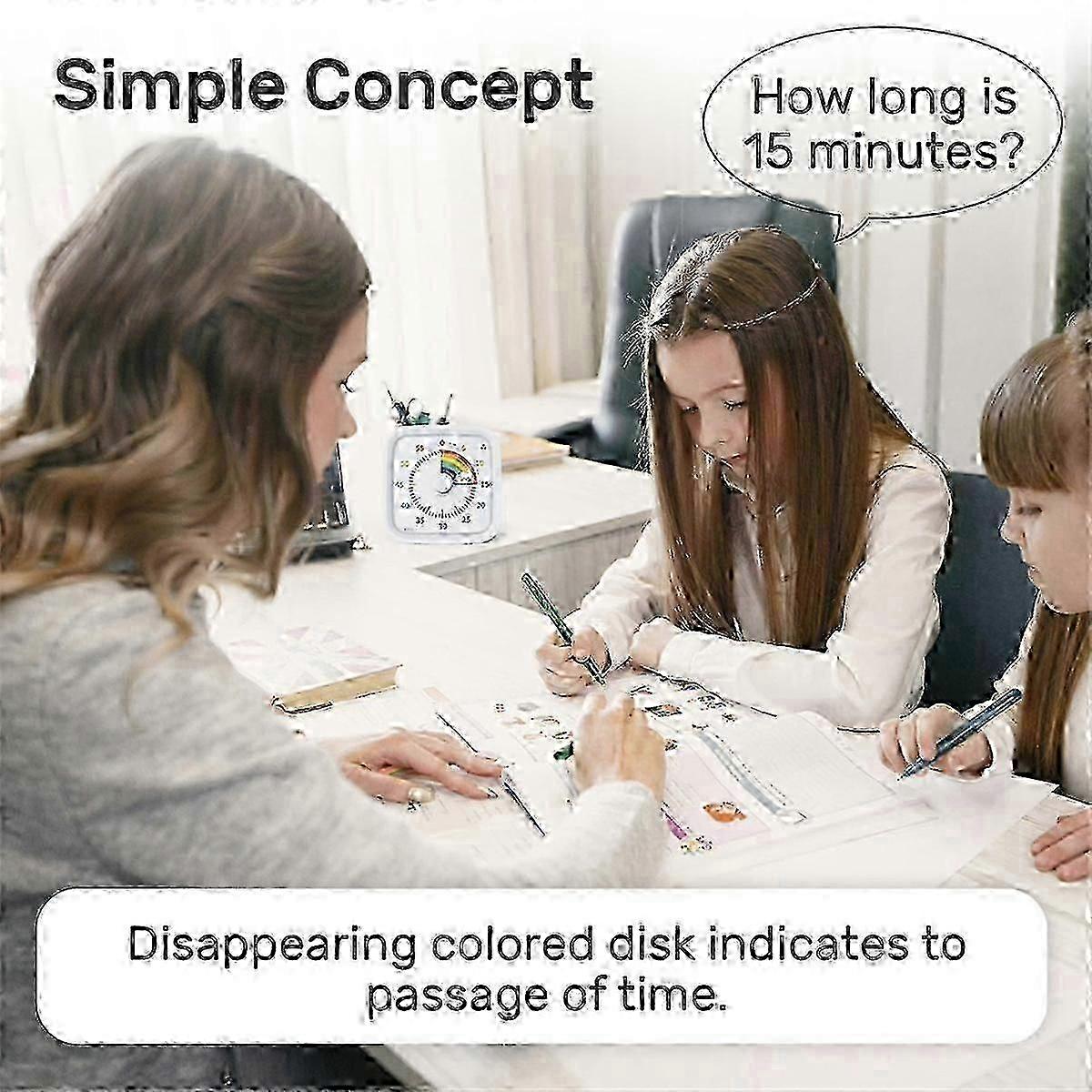 White 60-Minute Visual Timer with Protective Case