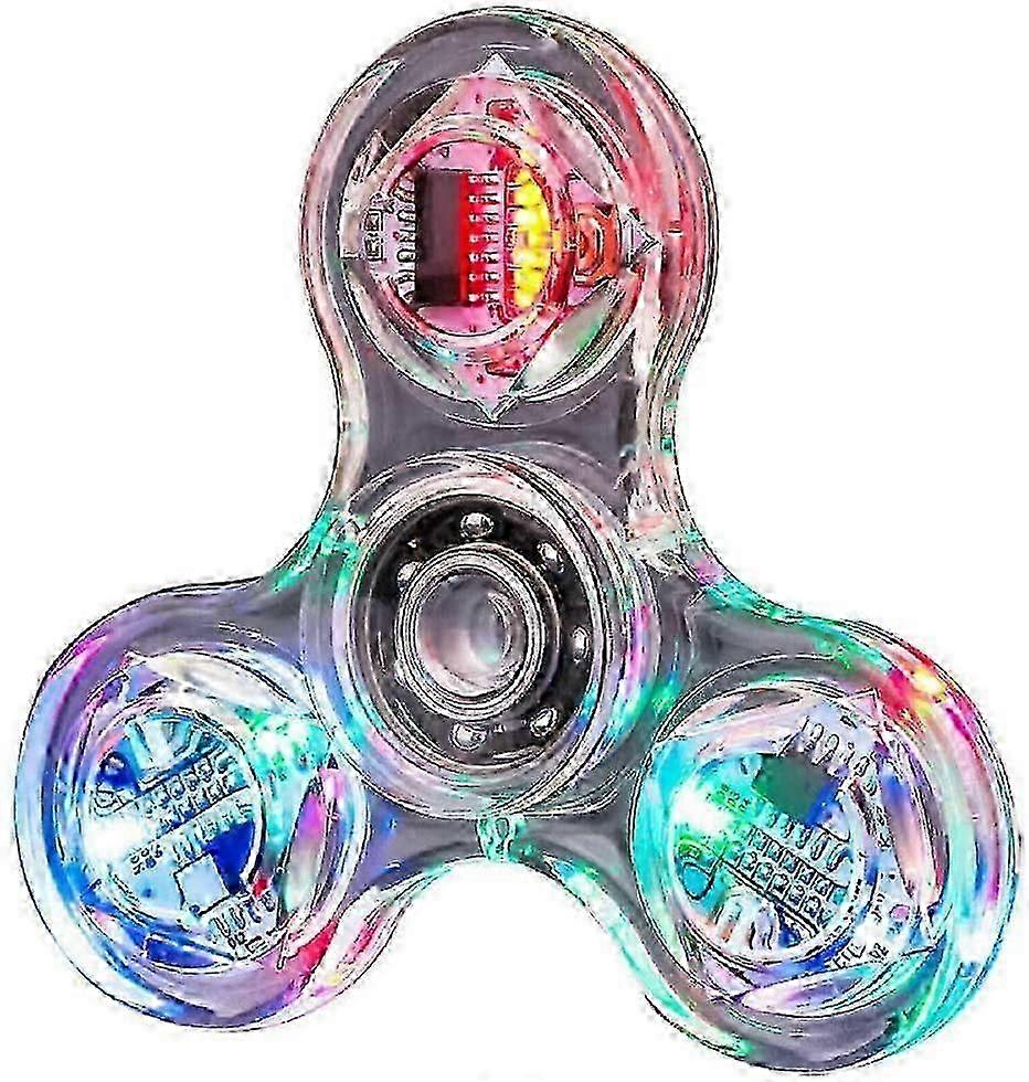 Transparent LED Fidget Spinner Calming Tool
