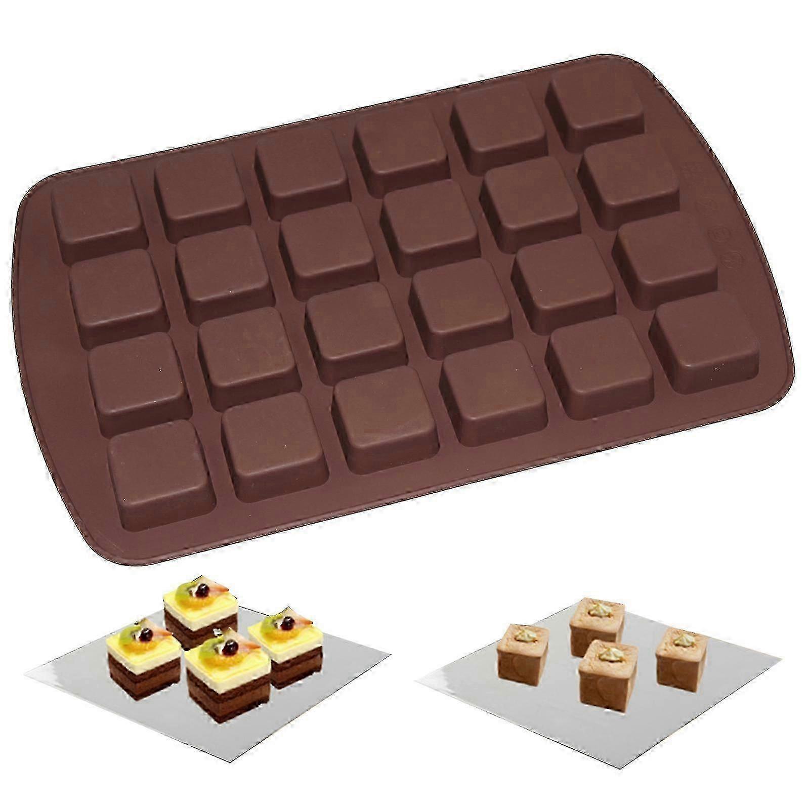 Flexible 24-Cavity Silicone Brownie Tray