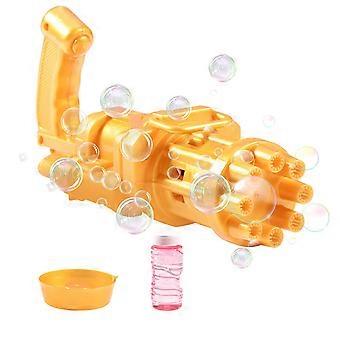 Electric Gatling Bubble Gun, 8Hole Bubble Blaster for Kids, Continuous Bubble Output, Summer Outdoor Fun