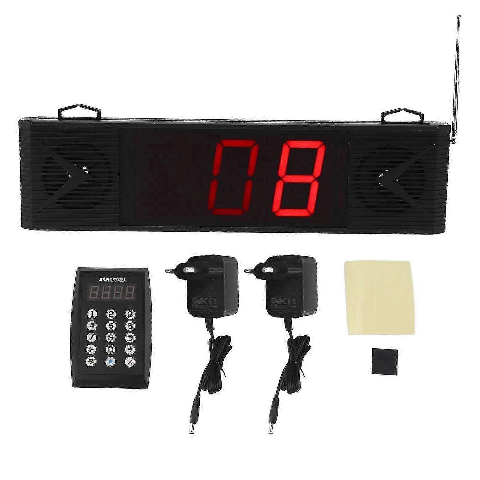 Queue Calling System Loud Speaker Screen Display 3 Digits Easy Operation Take A Number System 100240V EU Plug