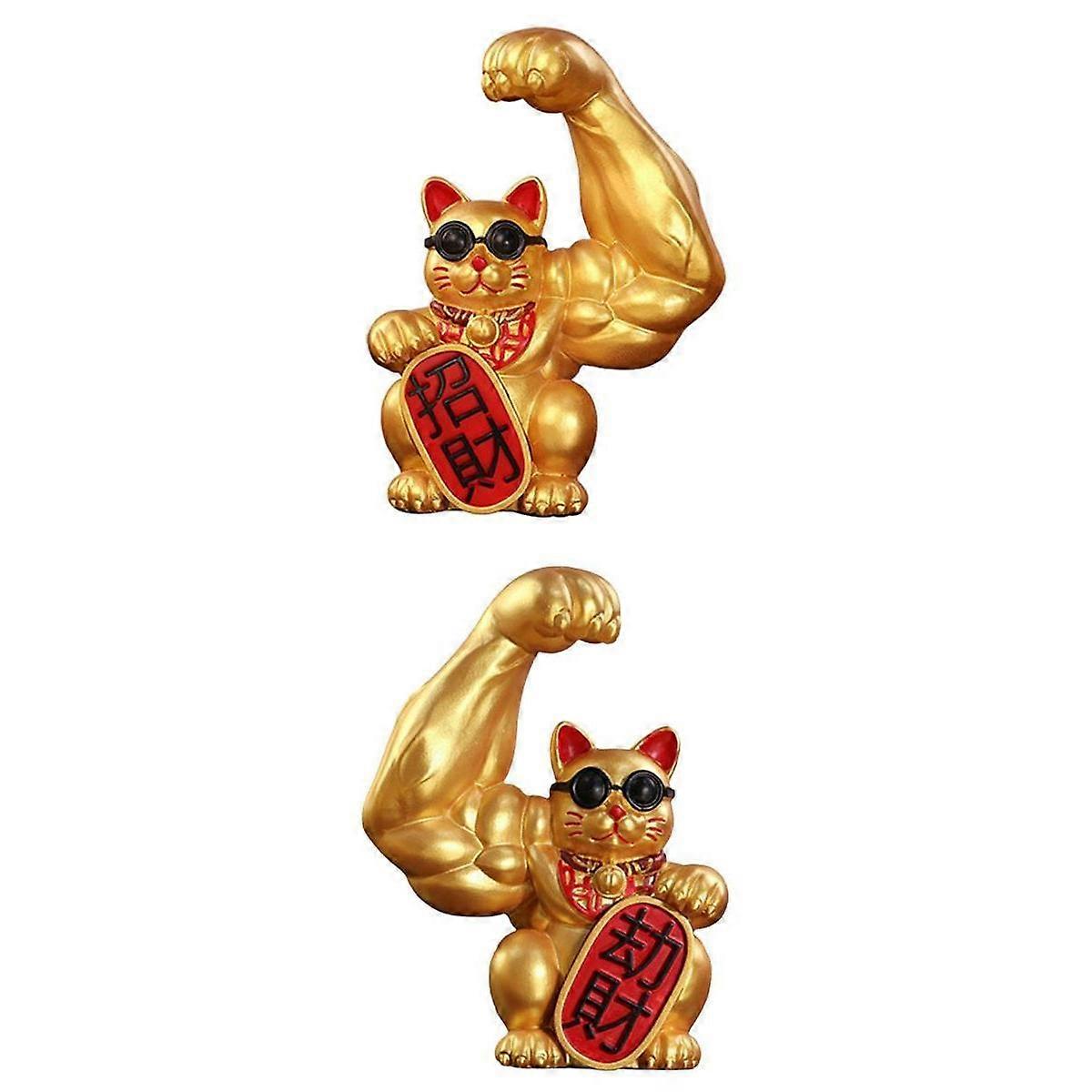 2Pcs Creative Statue Desktop Decoration Ornaments
