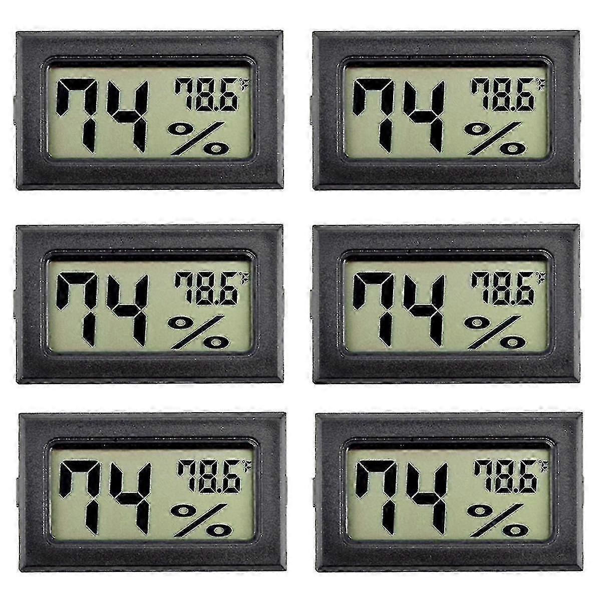 Digital Hygrometer Thermometer 6 Pack