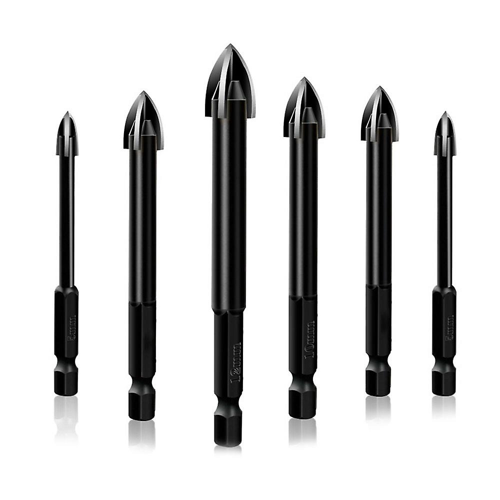 6 Pcs Universal Drill Bit Set Carbide Drill Bit Multifunctional Drill Bits